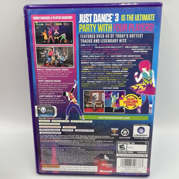 Just Dance 3 (Microsoft Xbox 360, 2011) Complete and Tested - Picture 2 of 10